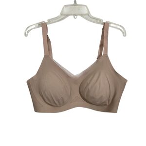 Honeylove Women's Crossover Bra Wirefree Beige Tan Size 1X 40C 40D Comfort